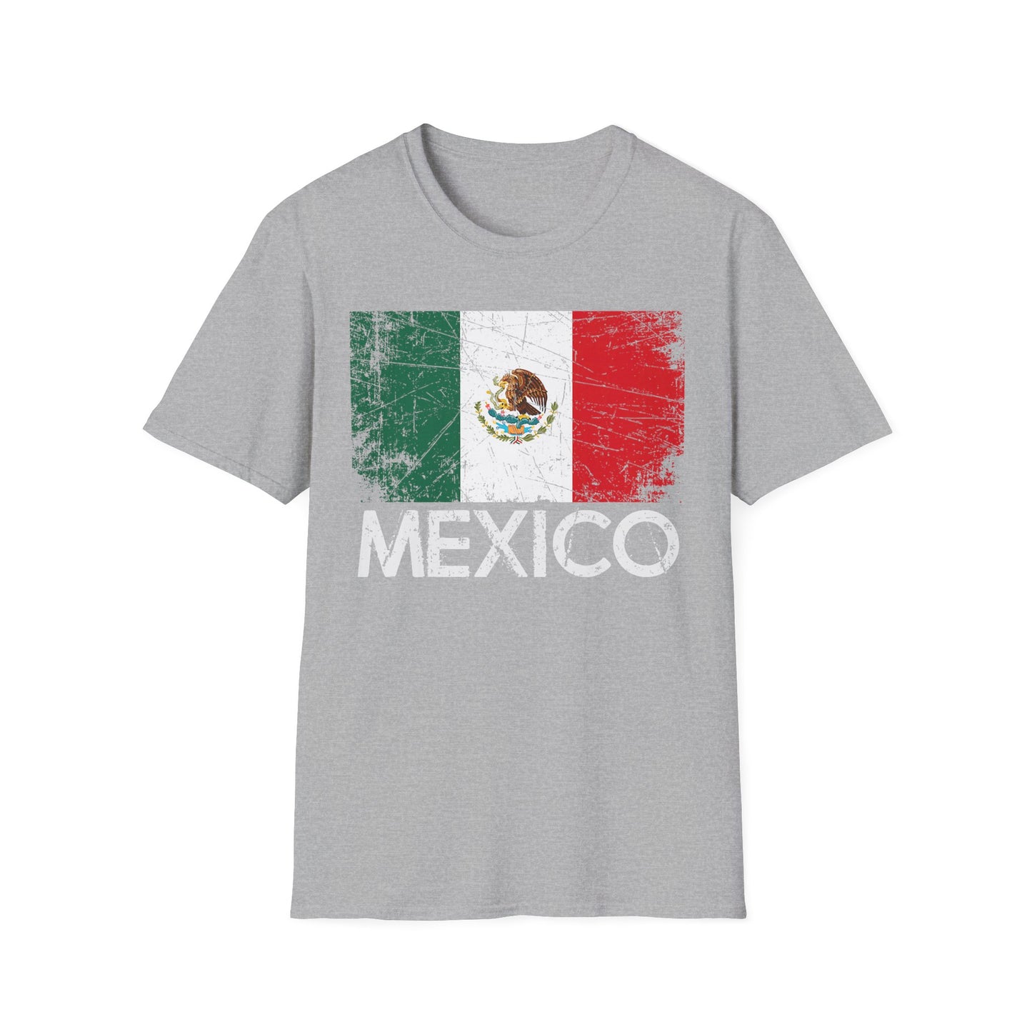 Mexico Flag T-Shirt — Distressed Mexican Flag Tee