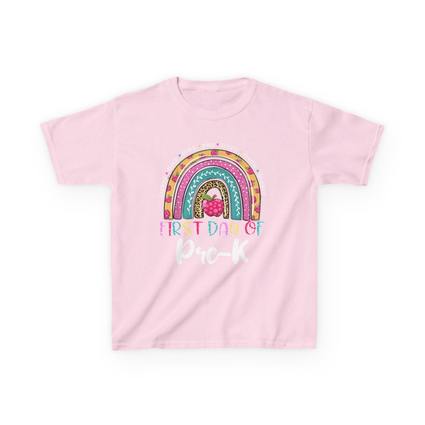 First Day of Pre-K Kids T-Shirt – Colorful Rainbow Back-to-School Tee