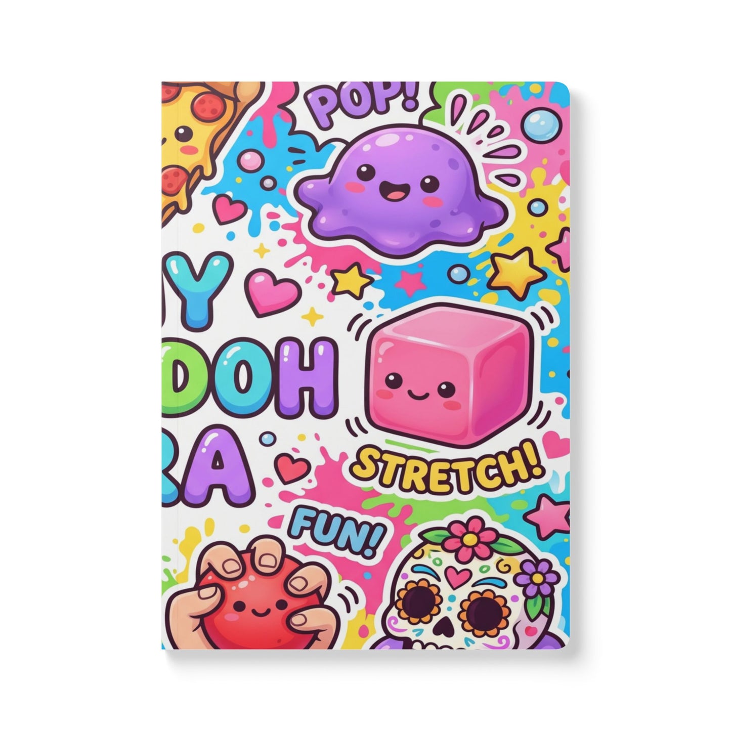 Kawaii Slime & Squish Softcover Journal — Cute Stretchy Toys Pattern