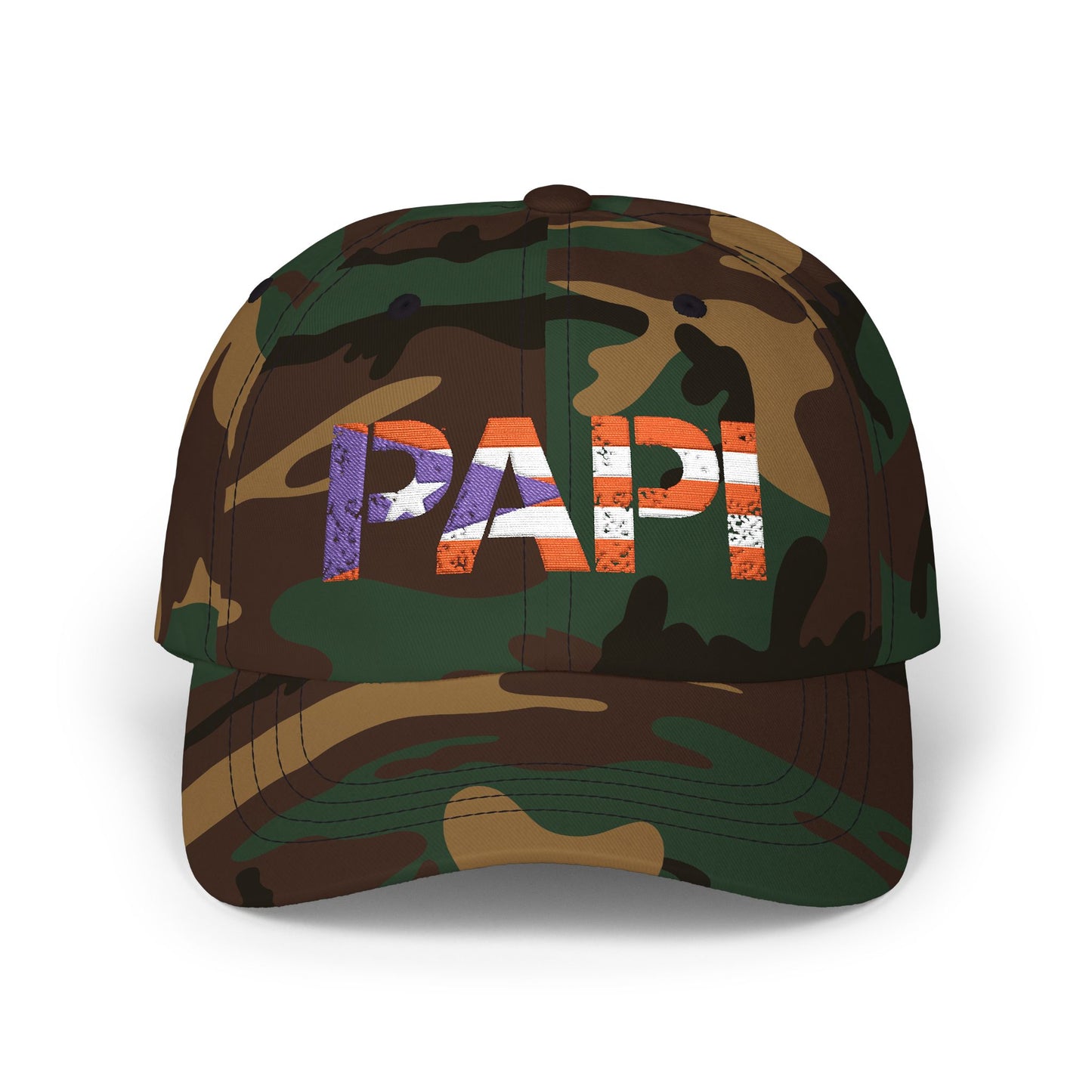 Papi Dad Cap — Vintage American Flag Patch Dad Hat