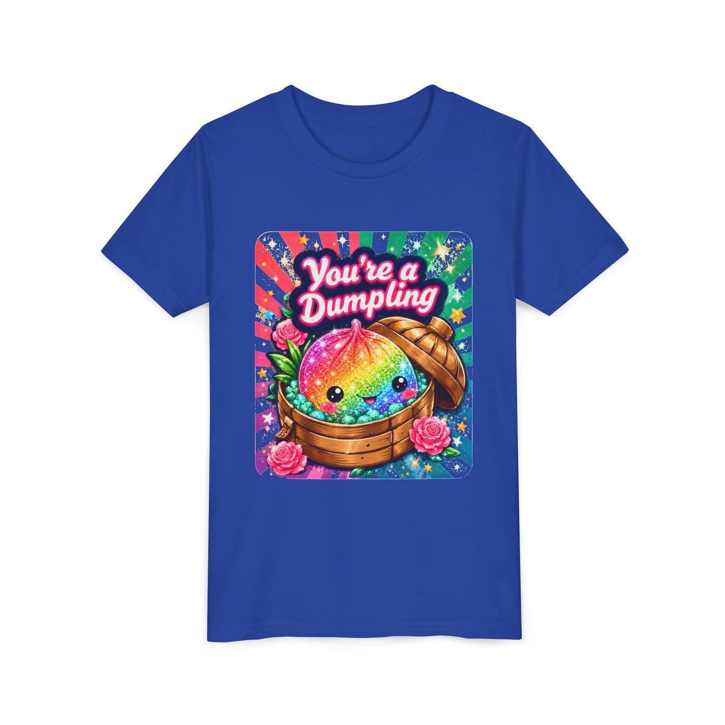 Youth Tee — "You’re a Dumpling" Rainbow Kawaii Dumpling Graphic