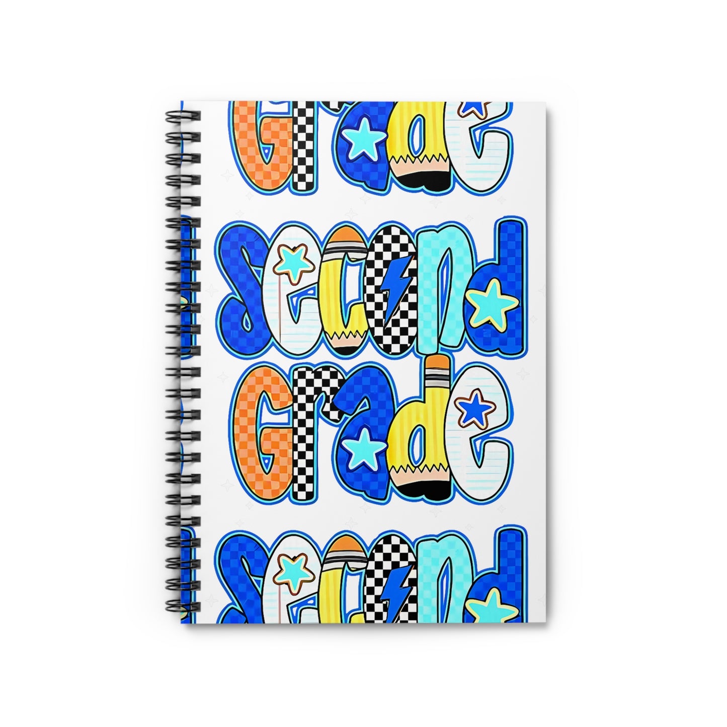 Second Grade Spiral Notebook — Colorful Back-to-School Ruled Journal