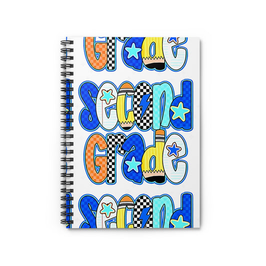 Second Grade Spiral Notebook — Colorful Back-to-School Ruled Journal