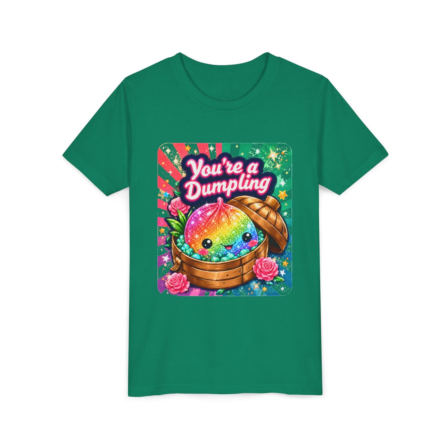 Youth Tee — "You’re a Dumpling" Rainbow Kawaii Dumpling Graphic