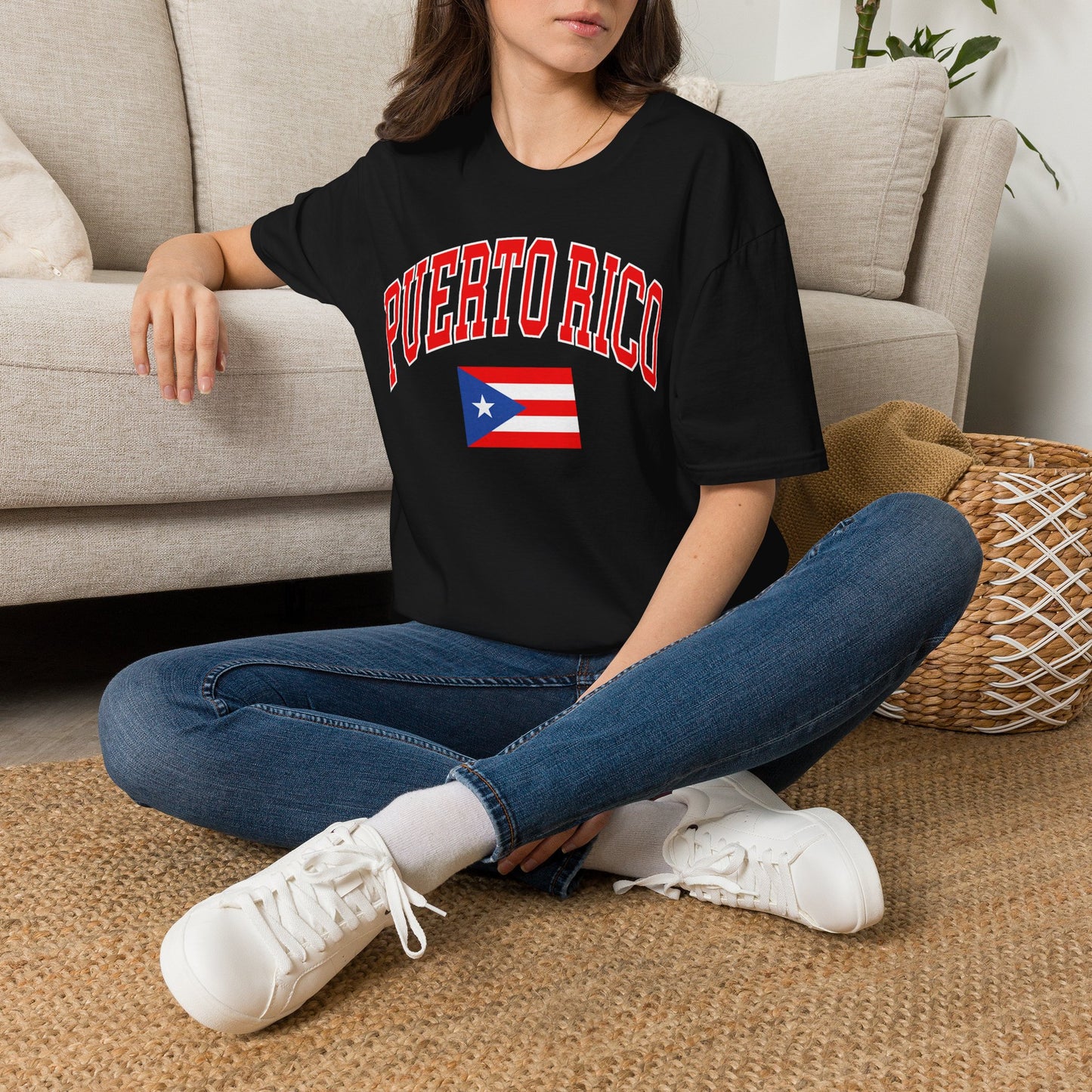 Puerto Rico Flag T-Shirt — Bold Red Arch College Tee