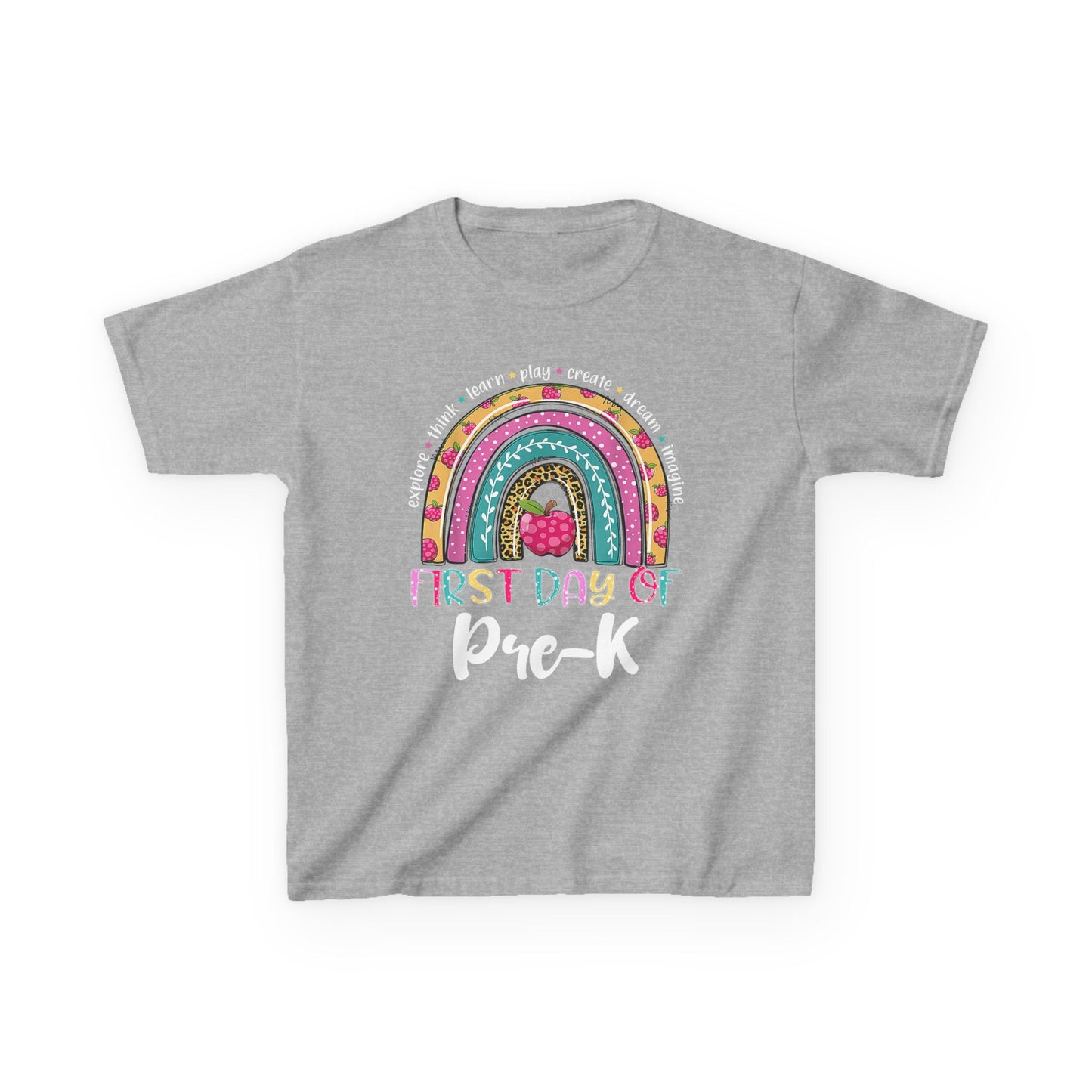 First Day of Pre-K Kids T-Shirt – Colorful Rainbow Back-to-School Tee