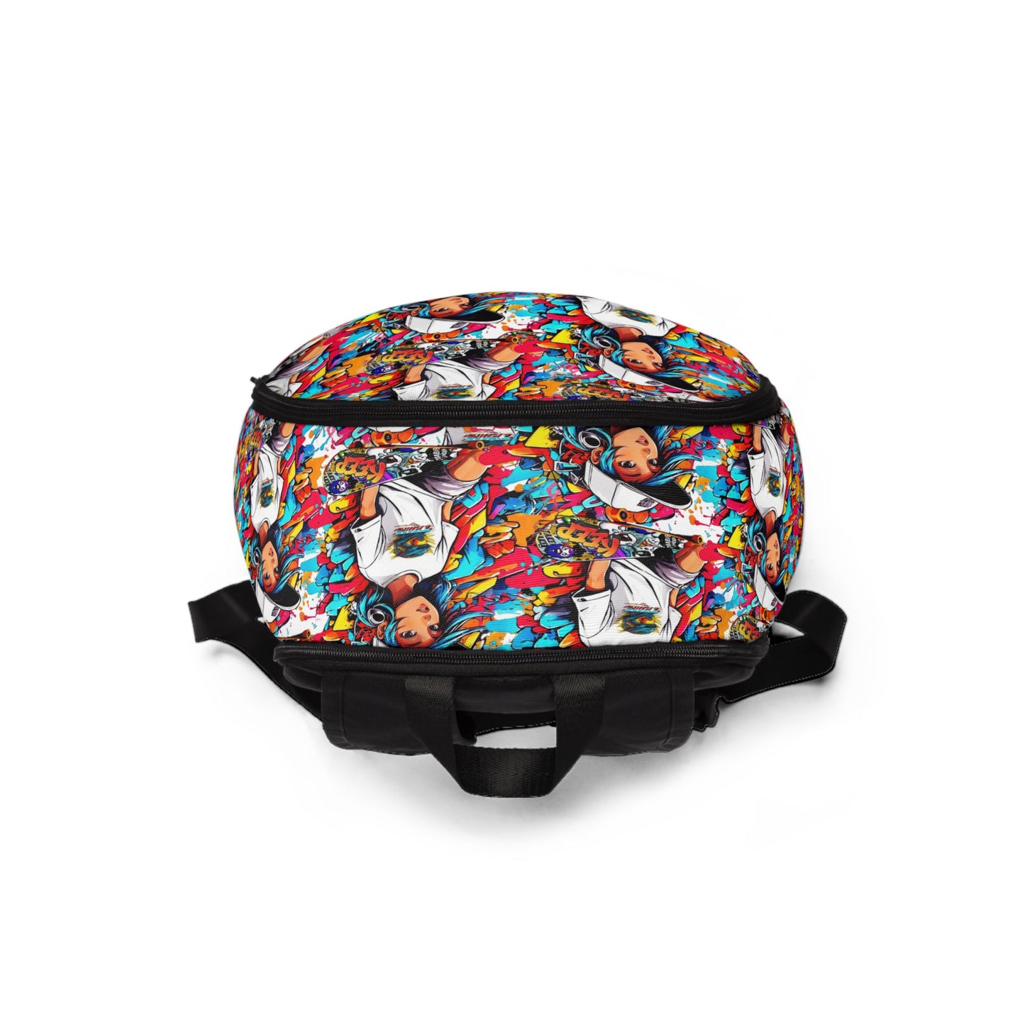 Colorful Anime Girl All-Over Print Backpack — Vibrant Streetwear School Bag