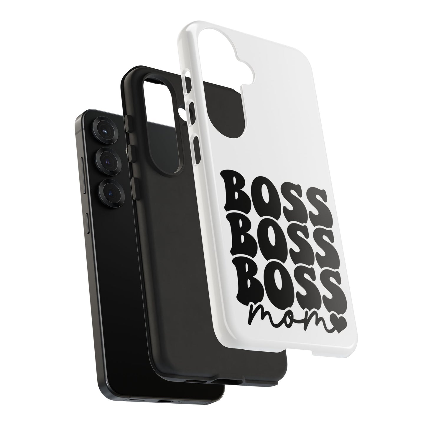 Boss Mom Phone Case — Bold Retro Script Protective Phone Cover