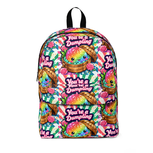 You're a Dumpling Backpack — Cute Rainbow Kawaii Dumpling Print School Bag