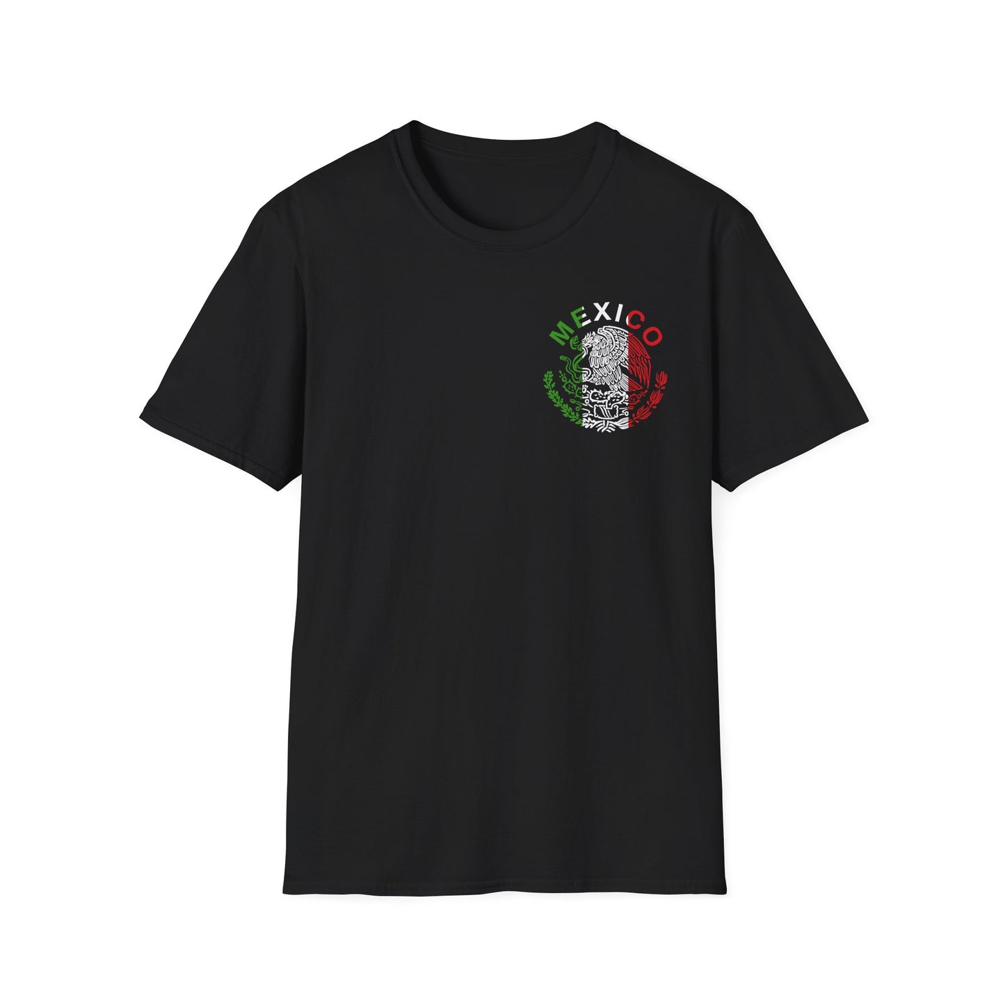 Mexico Crest T-Shirt — Mexican Flag Eagle Skull Graphic Tee