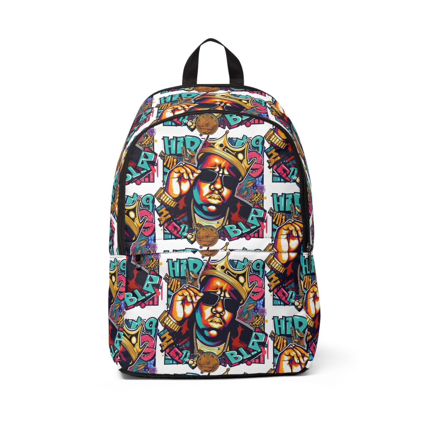 Graffiti Hip-Hop Backpack – Colorful Biggie Tribute Street Art Bag