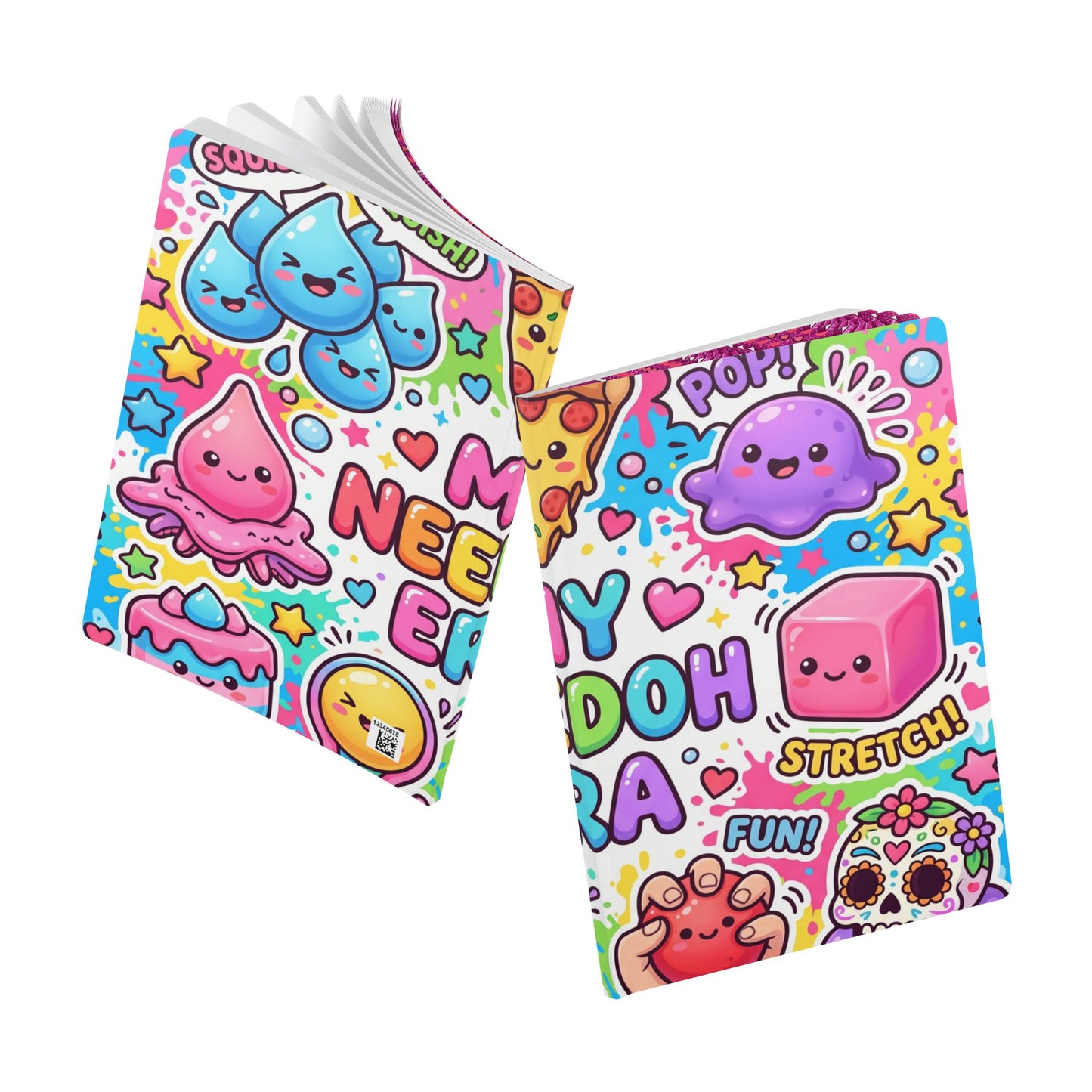Kawaii Slime & Squish Softcover Journal — Cute Stretchy Toys Pattern