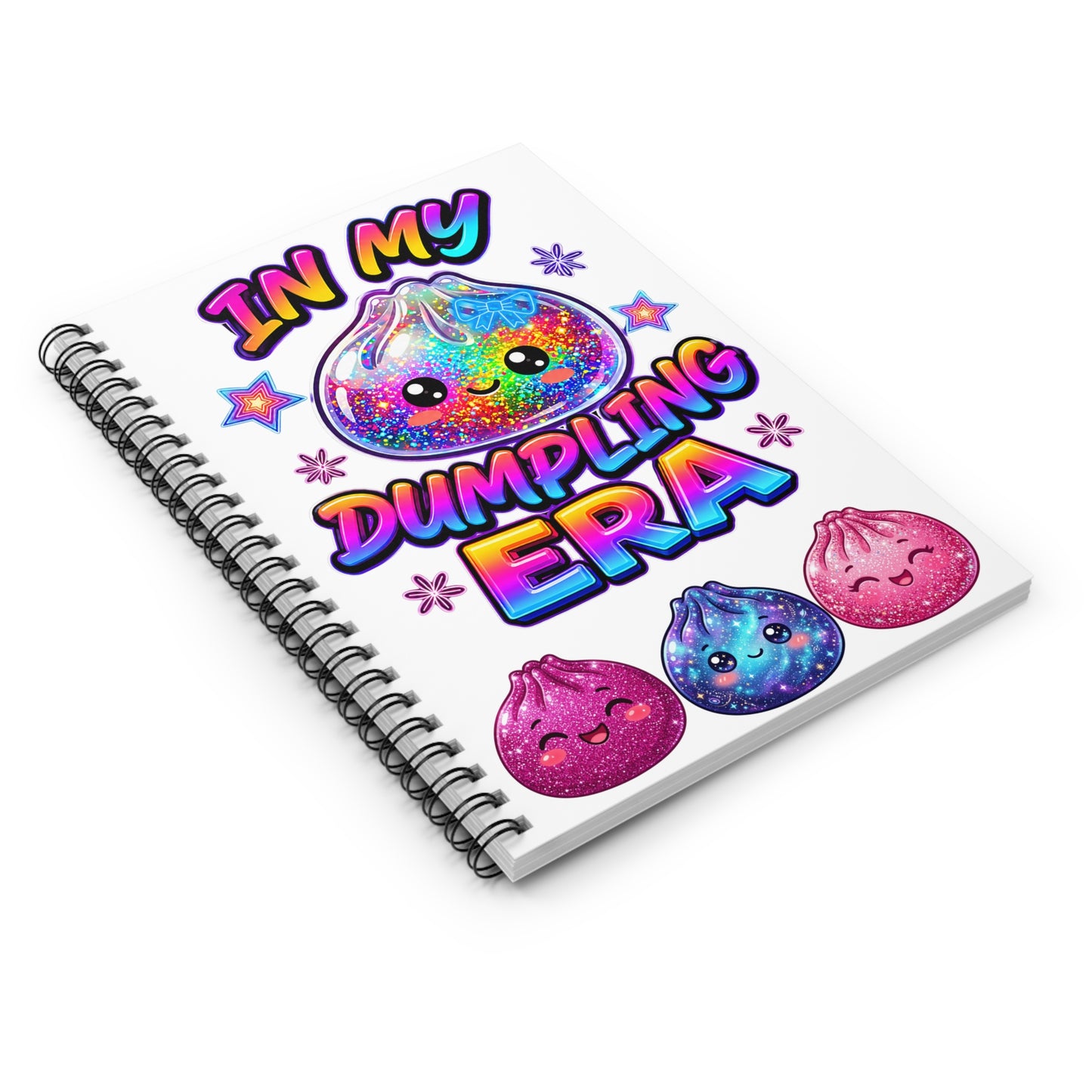 Notebook — "In My Dumpling Era" Cute Kawaii Spiral Ruled Journal
