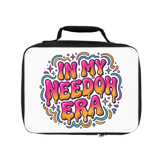 Lunch Bag - "In My Needgoh Era" Colorful Retro Graphic Insulated Lunch Tote