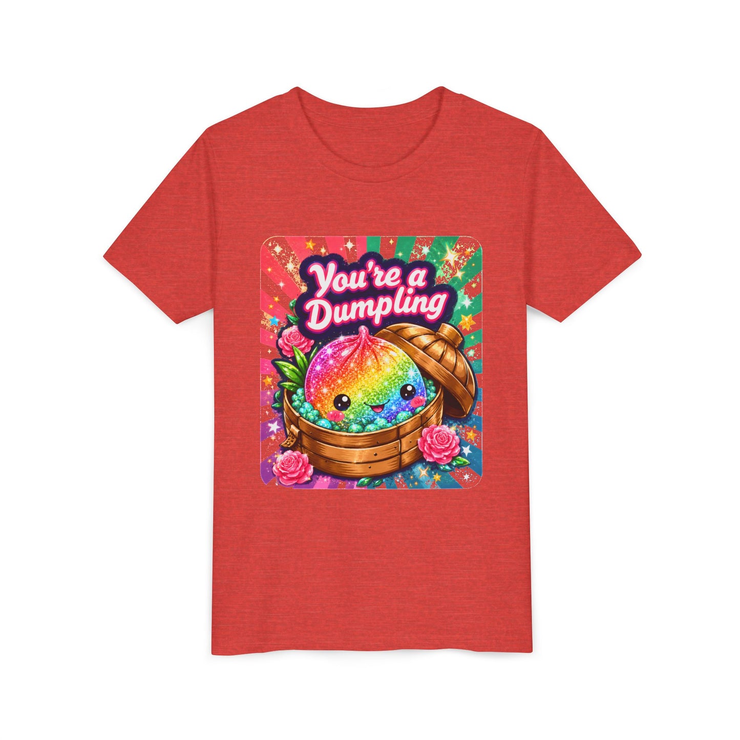 Youth Tee — "You’re a Dumpling" Rainbow Kawaii Dumpling Graphic