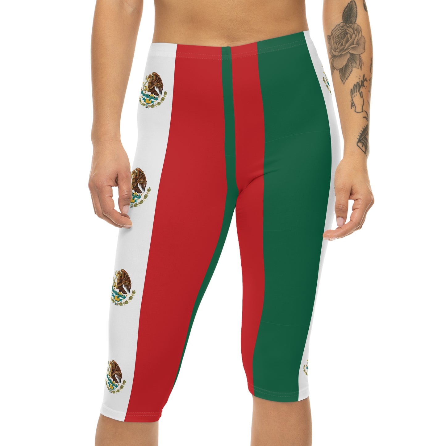 Mexican Flag Women’s Capri Leggings (AOP)
