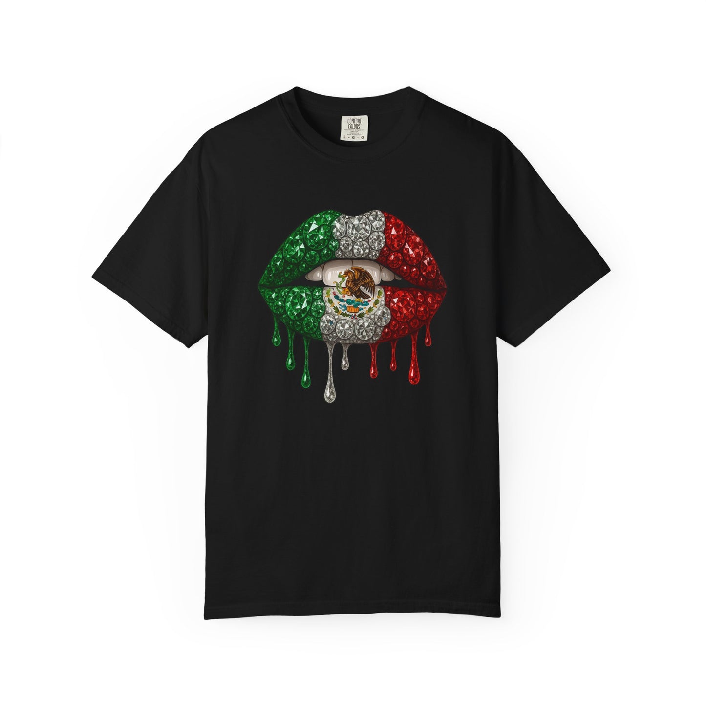Mexico Flag Drip Lips T-Shirt