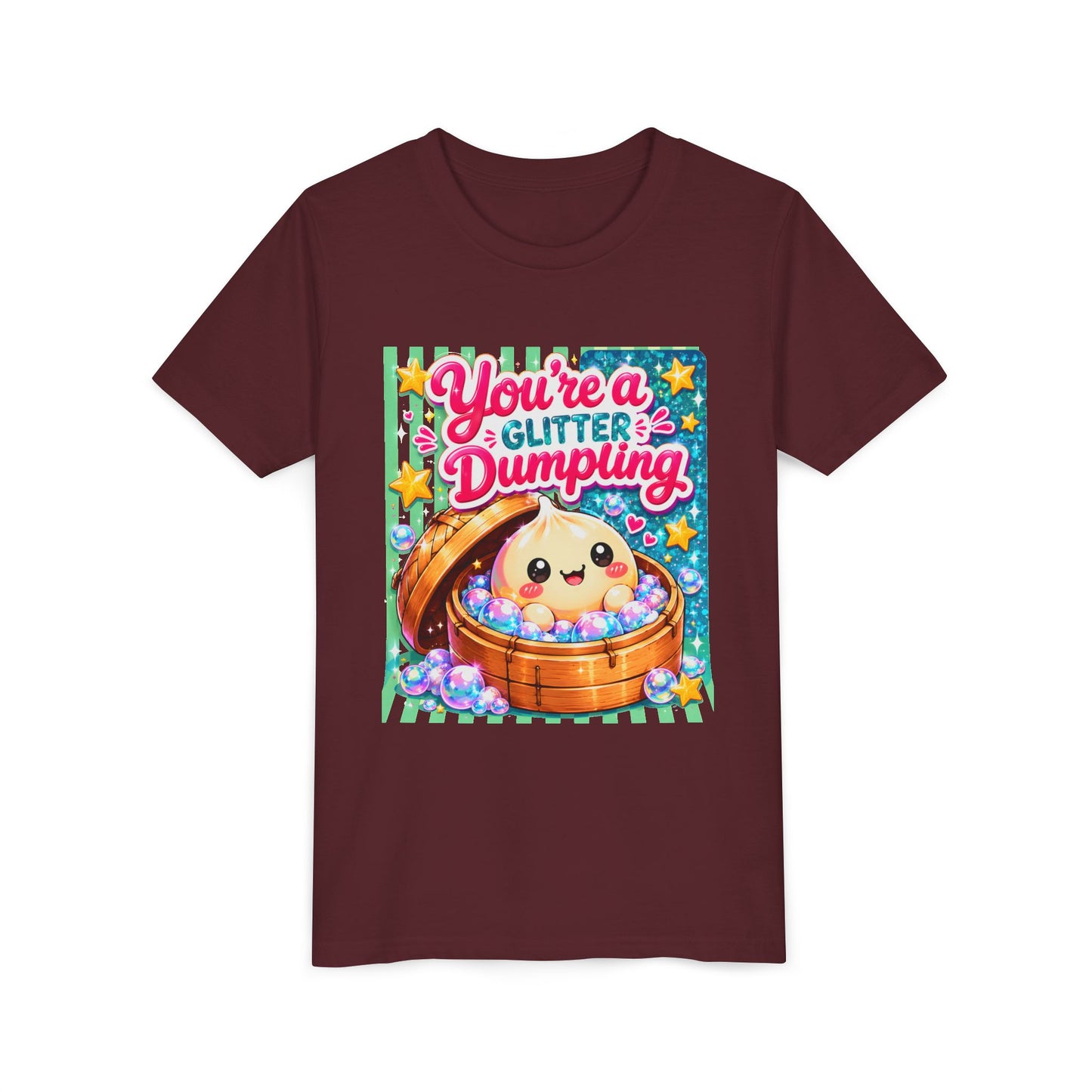 Youth Tee – “You’re a Glitter Dumping” Cute Dumpling Graphic