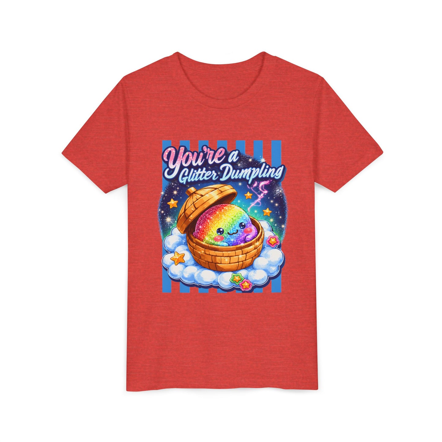 Youth Tee – "You're a Glitter Dumpling" Rainbow Dumpling Kids Shirt