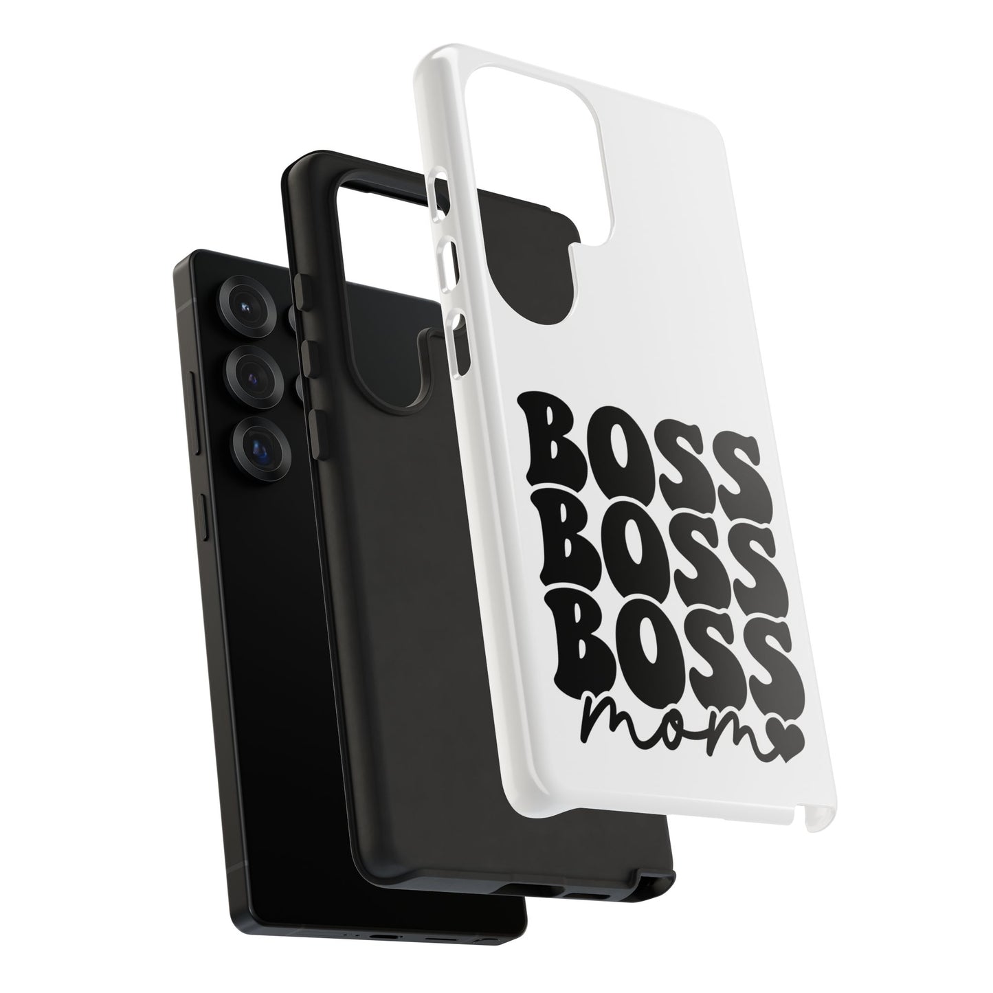 Boss Mom Phone Case — Bold Retro Script Protective Phone Cover