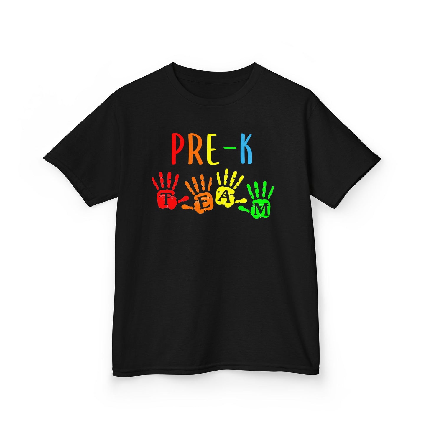 Pre-K Team Kids T-Shirt – Colorful Handprint Preschool Tee