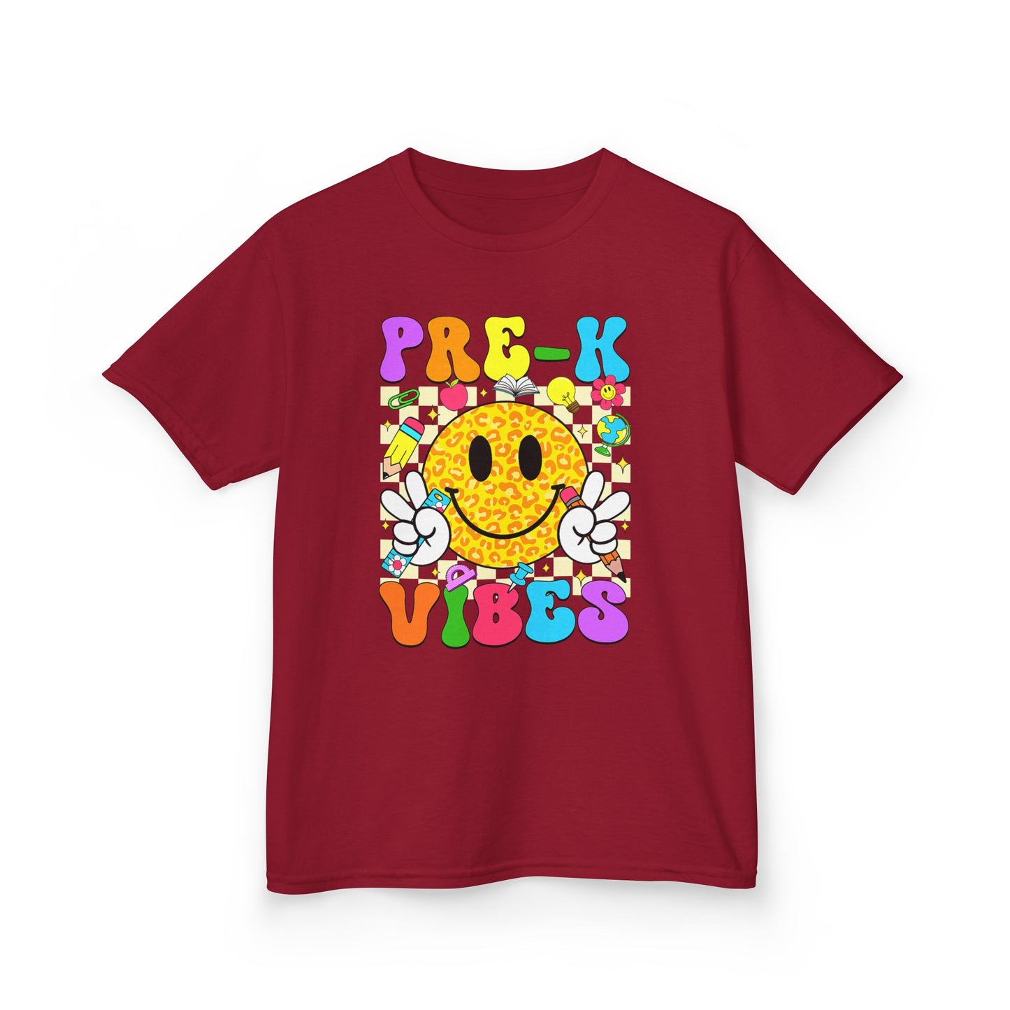 Kids T‑Shirt — "Pre-K Vibes" Smiley Back‑to‑School Tee