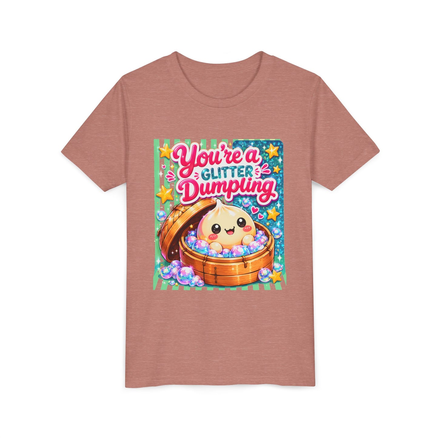 Youth Tee – “You’re a Glitter Dumping” Cute Dumpling Graphic