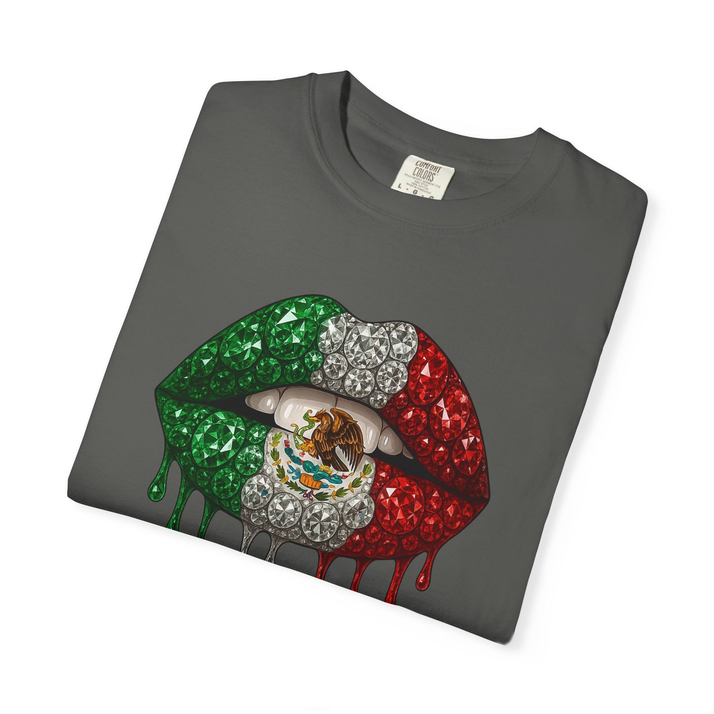 Mexico Flag Drip Lips T-Shirt