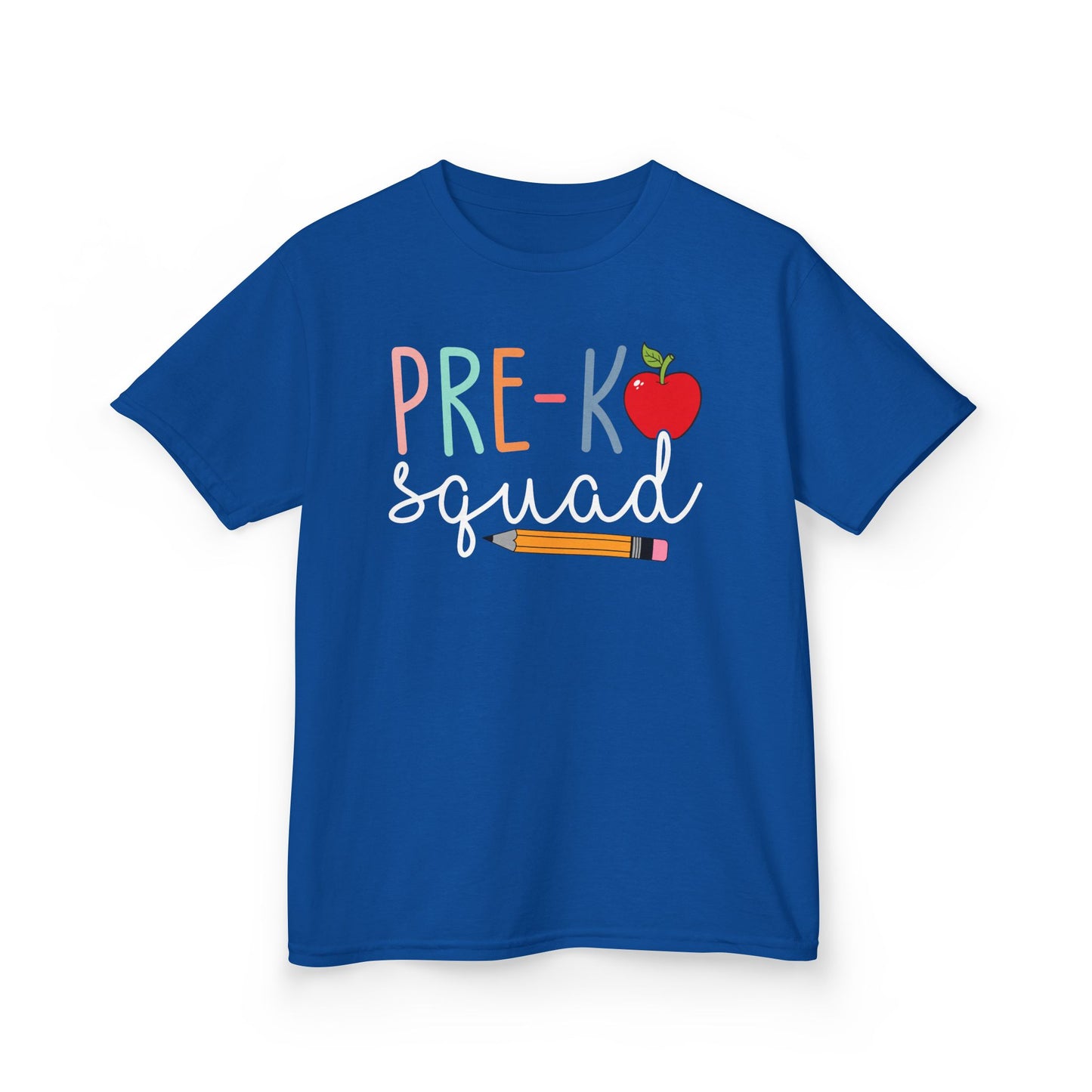 Pre-K Squad Kids T-Shirt — Cute Back-to-School Apple & Pencil Tee