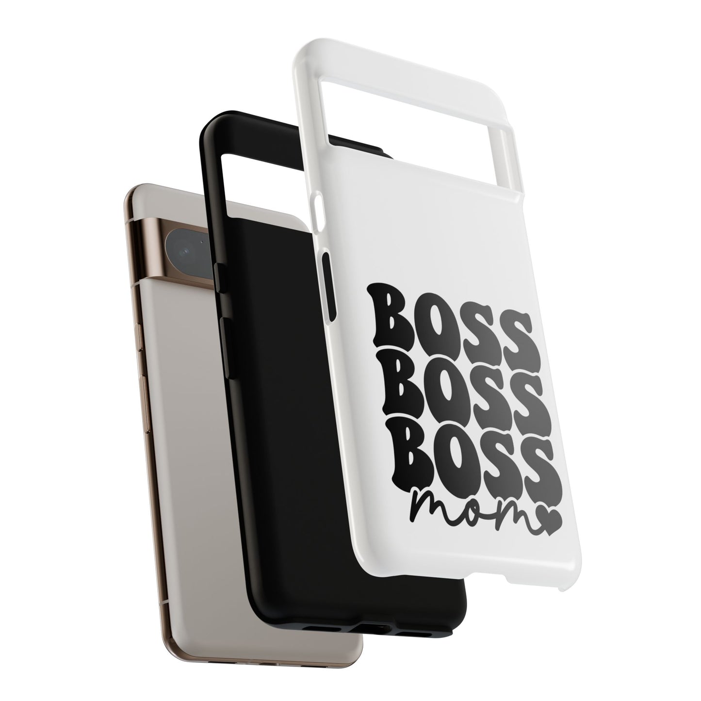 Boss Mom Phone Case — Bold Retro Script Protective Phone Cover