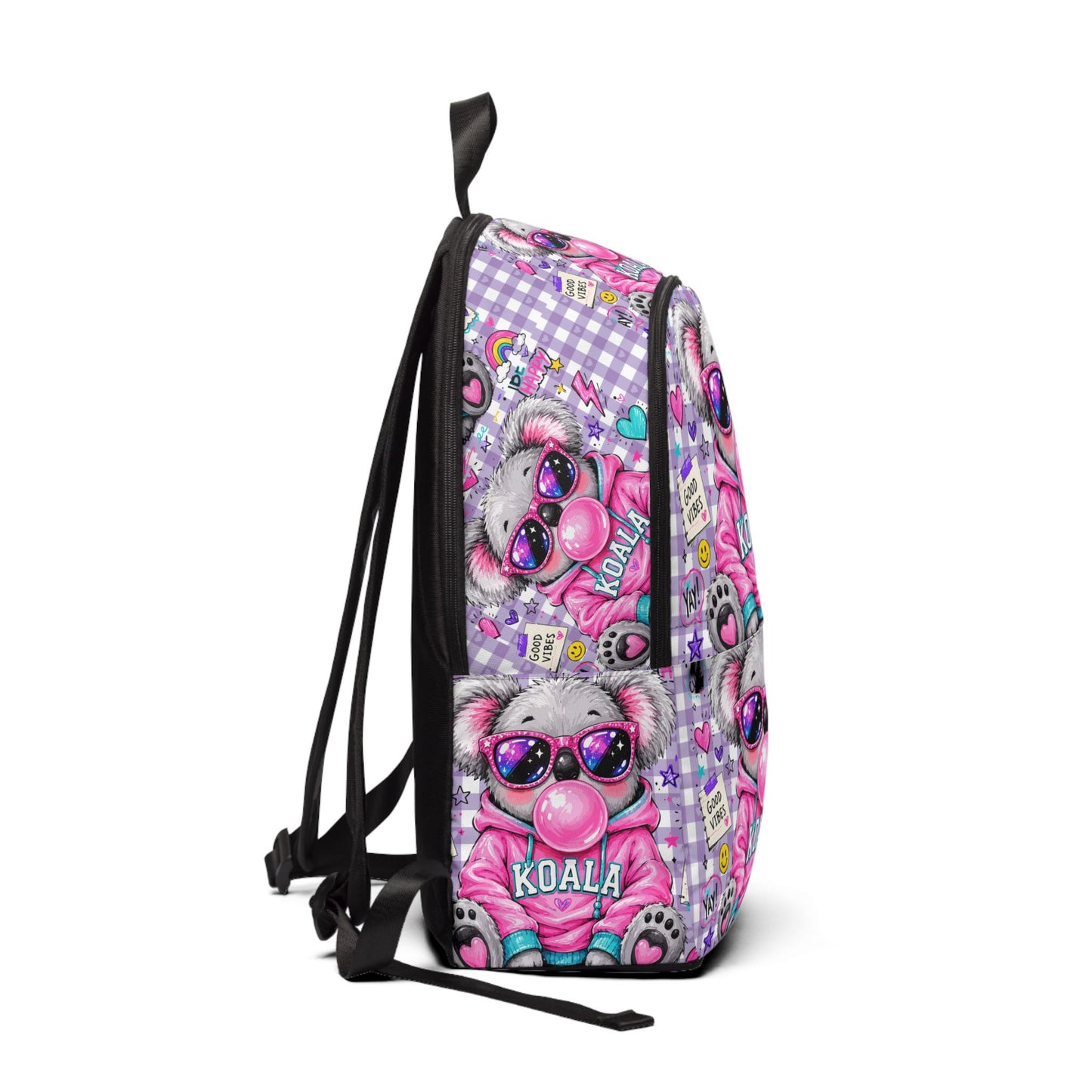 Cute Pink Koala Backpack — Kids School Bag with Sunglasses Bubblegum Design