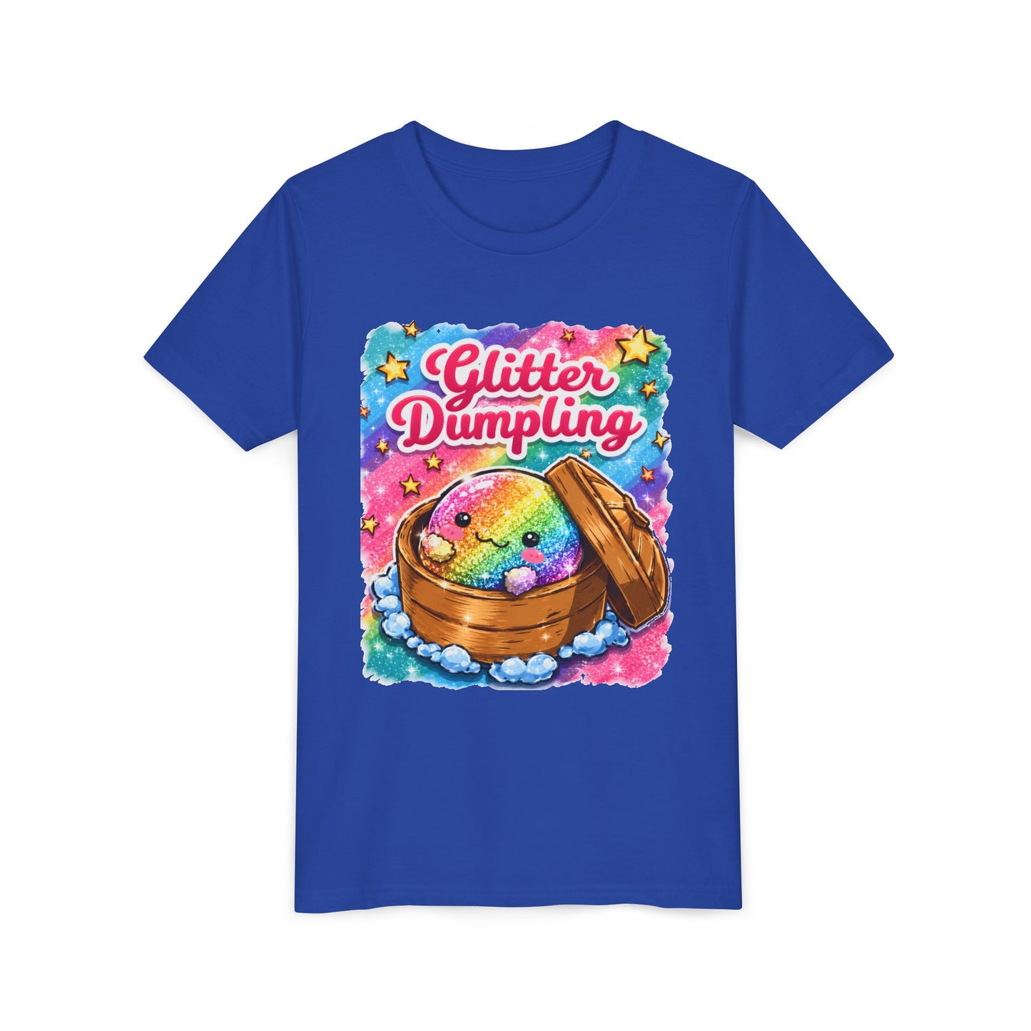 Youth Tee — 'Glitter Dumpling' Rainbow Kawaii Dumpling Shirt
