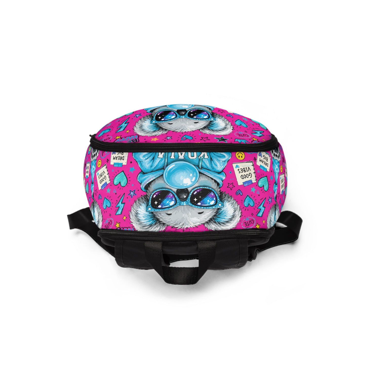 Cute Koala Backpack — Pink Bubblegum Kids School Bag with Sunglasses Koala Design