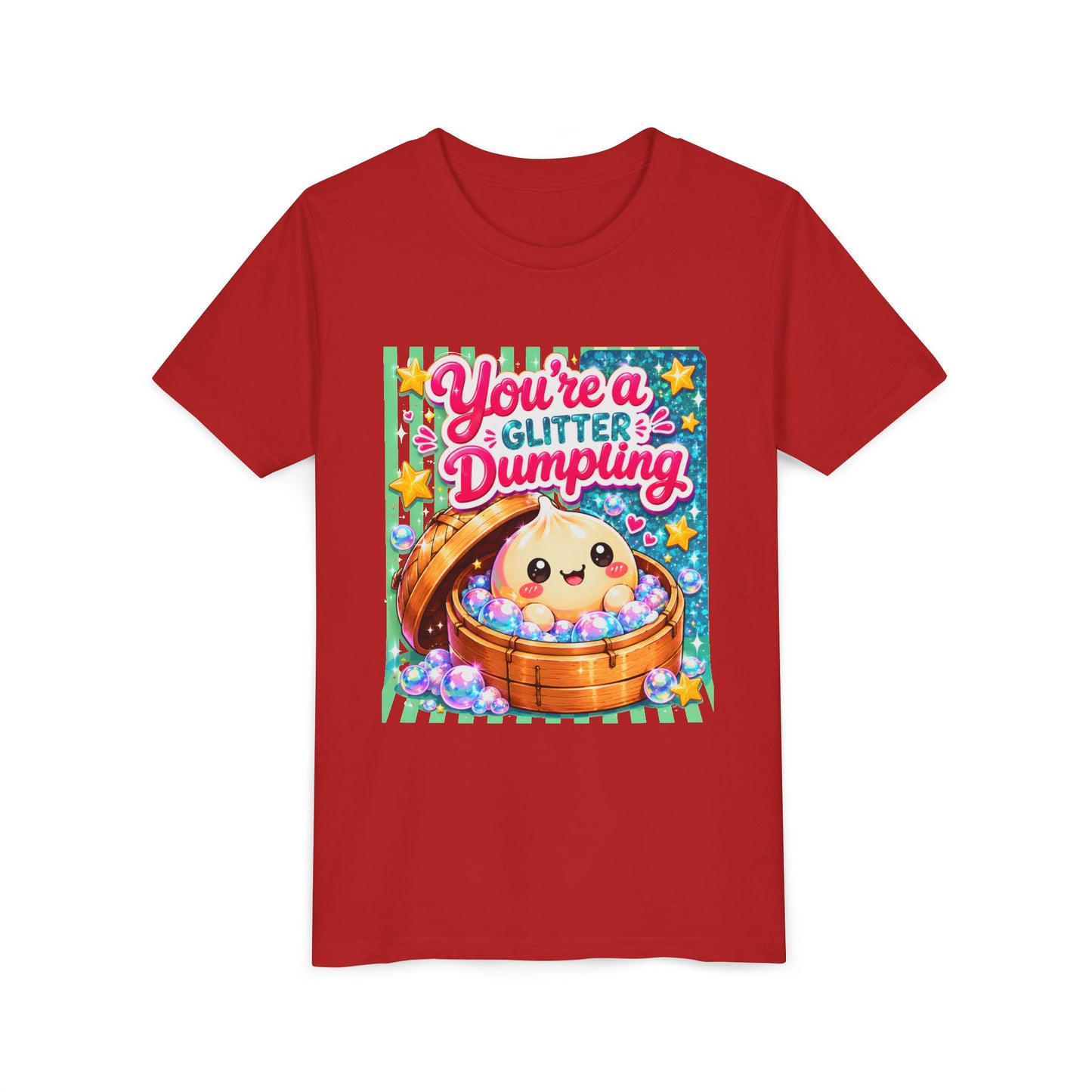 Youth Tee – “You’re a Glitter Dumping” Cute Dumpling Graphic