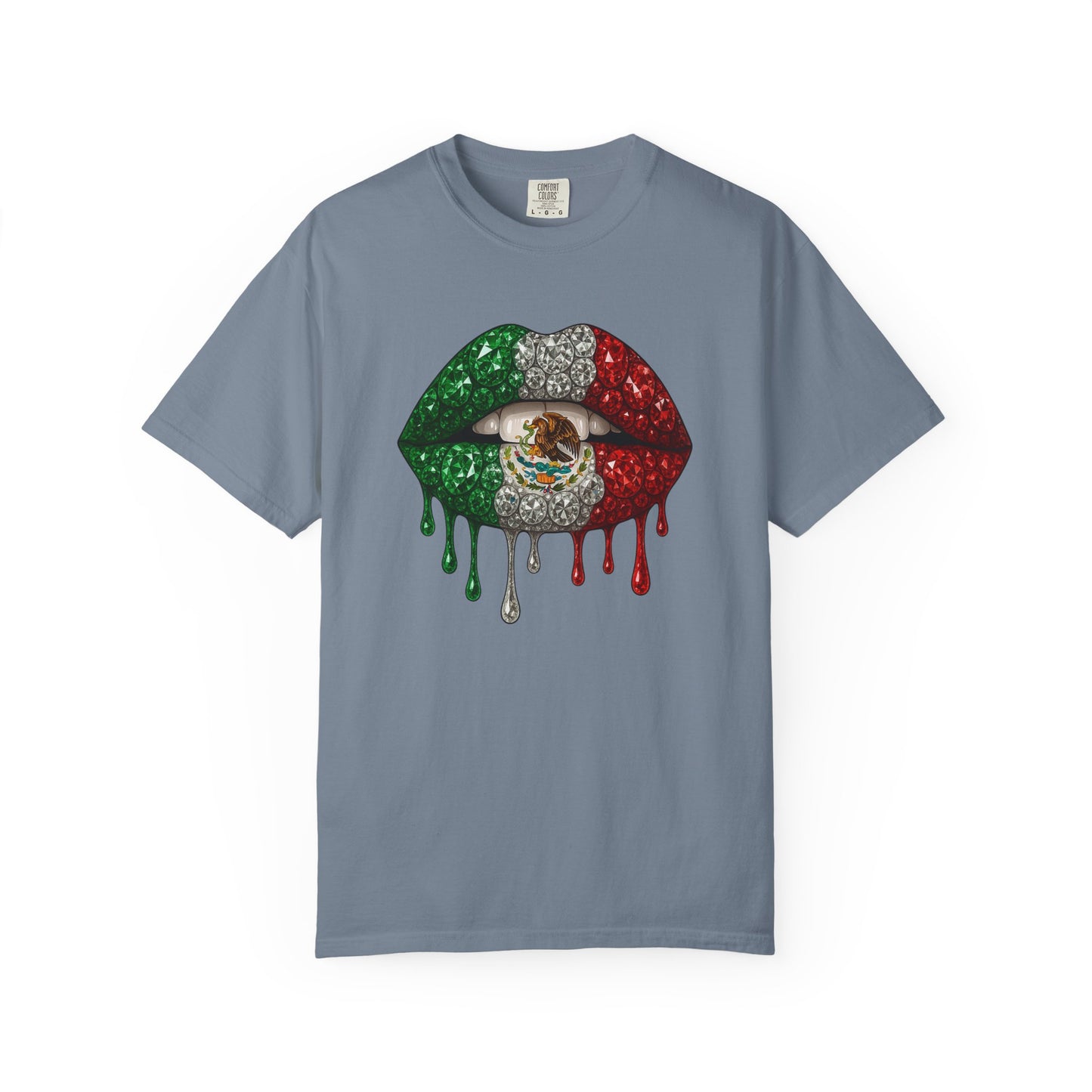 Mexico Flag Drip Lips T-Shirt