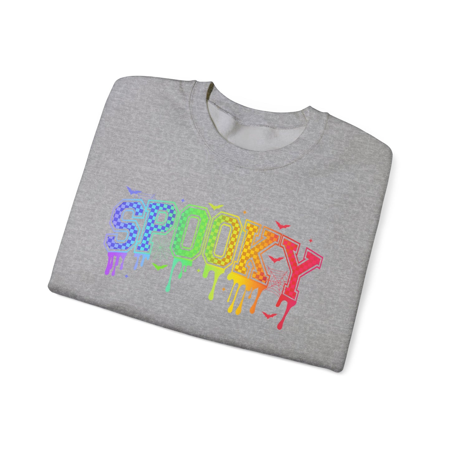 Rainbow Drip "Spooky" Halloween Graphic - halloween shirt - halloween sweater - halloween sweatshirt - halloween costume - ghost sweater