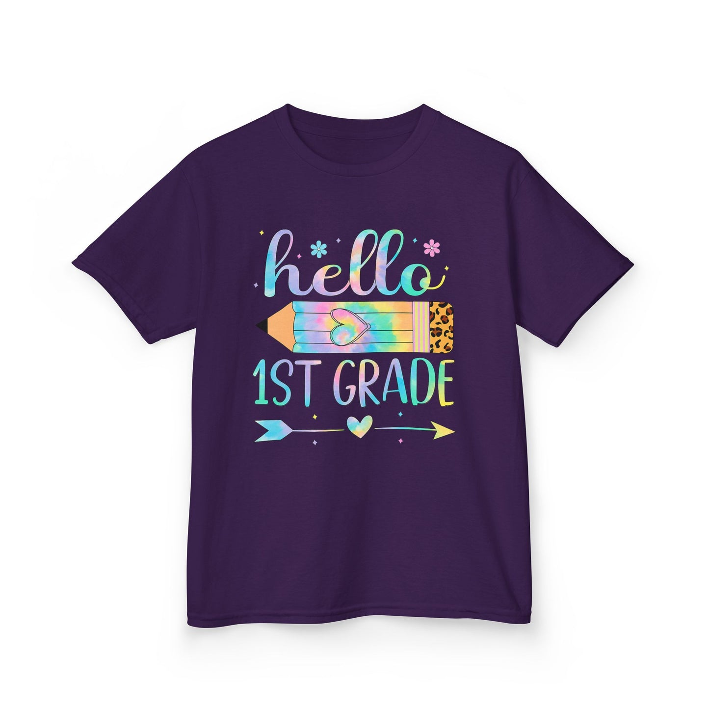 Hello 1st Grade Kids T-Shirt — Back to School Pencil Design