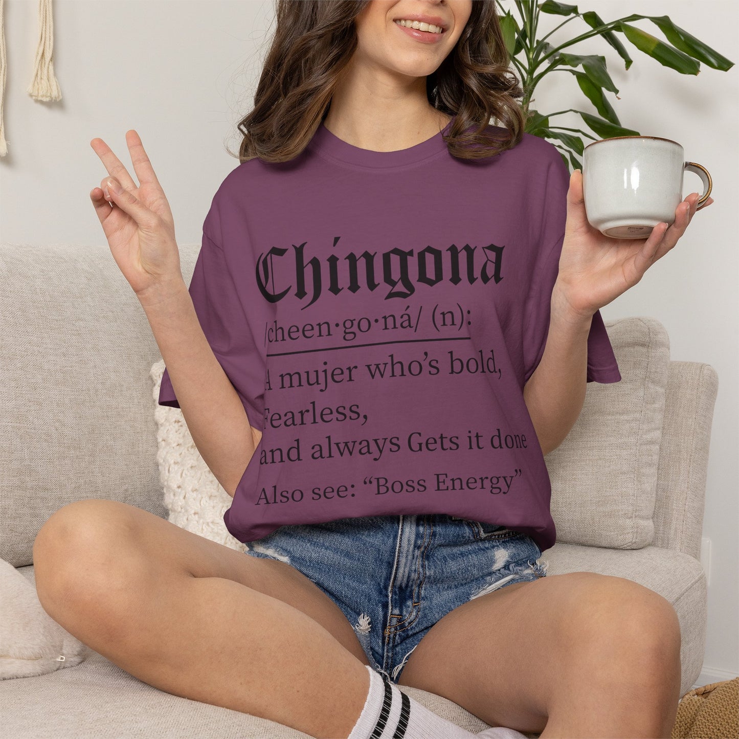 Chingona - Latina - Unisex Garment-Dyed T-shirt