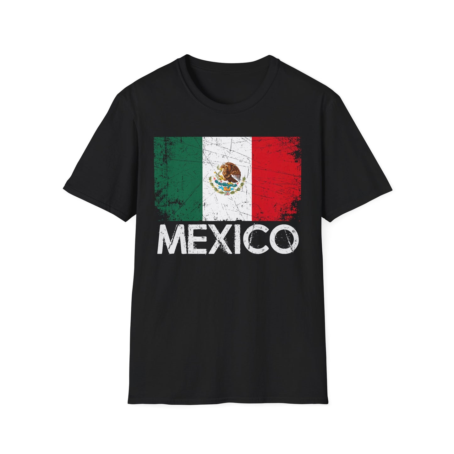 Mexico Flag T-Shirt — Distressed Mexican Flag Tee