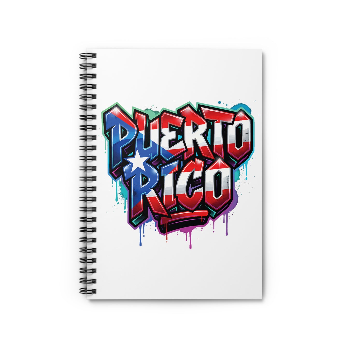 Puerto Rico Graffiti Spiral Notebook - Lined Journal