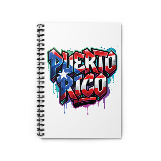 Puerto Rico Graffiti Spiral Notebook - Lined Journal