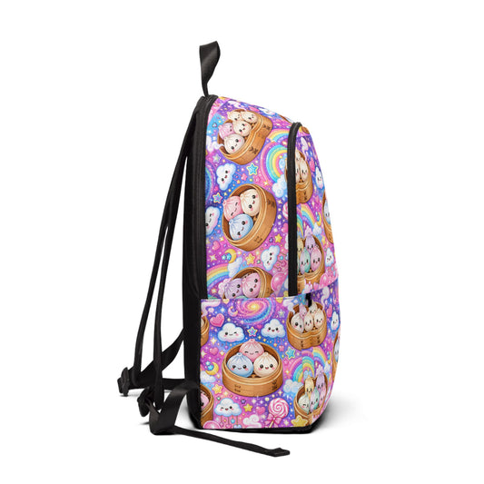 Kawaii Dumpling Pals Backpack — Cute Rainbow Steam Bun Print