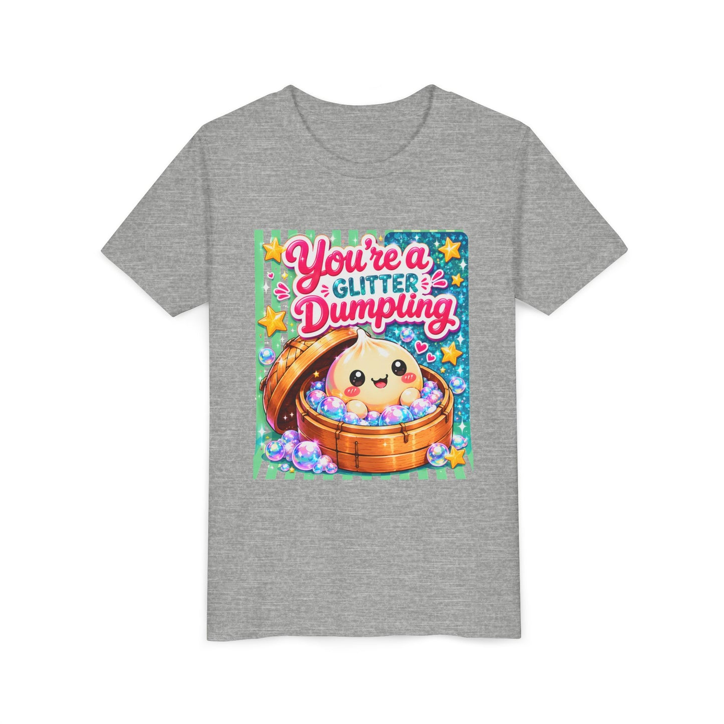 Youth Tee – “You’re a Glitter Dumping” Cute Dumpling Graphic