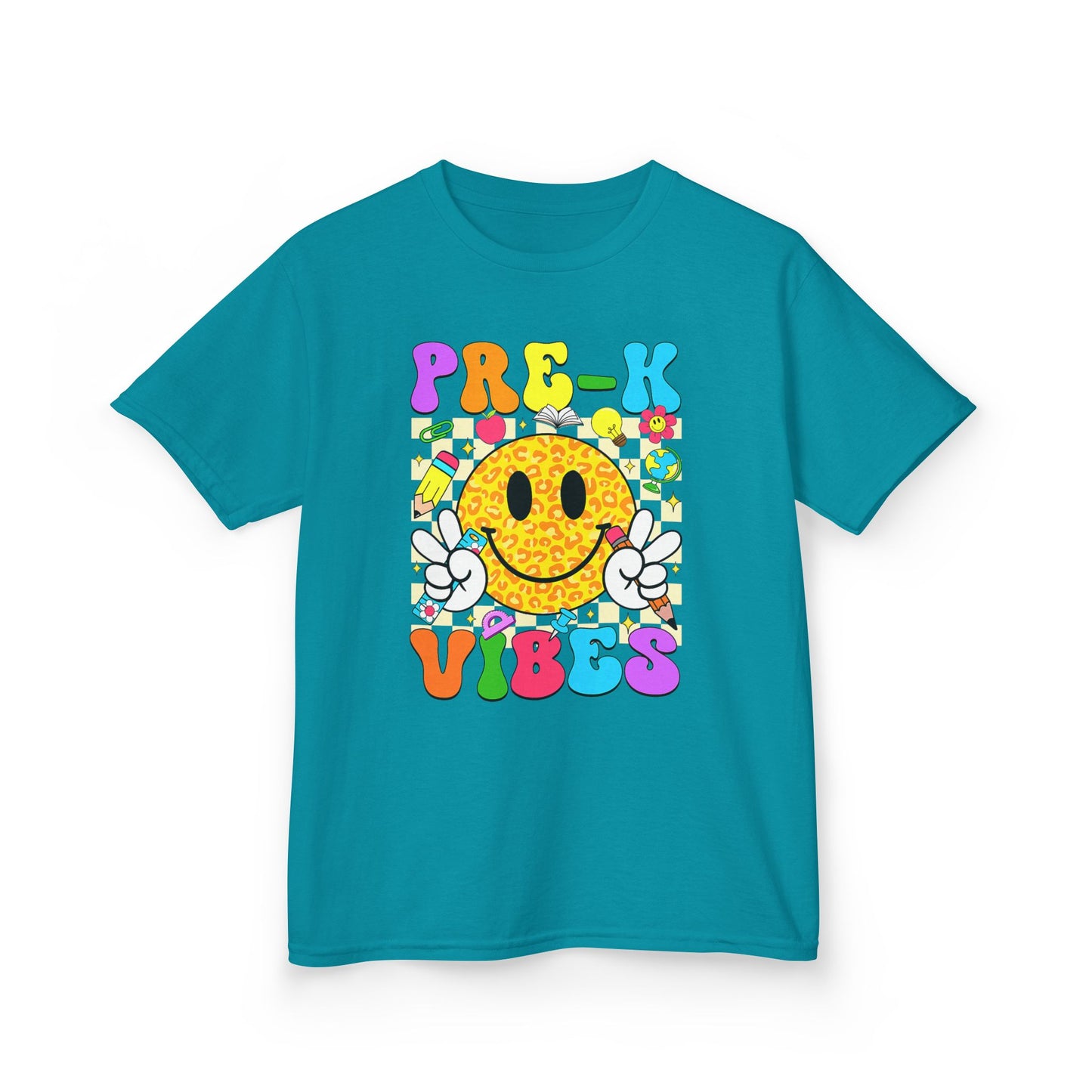 Kids T‑Shirt — "Pre-K Vibes" Smiley Back‑to‑School Tee