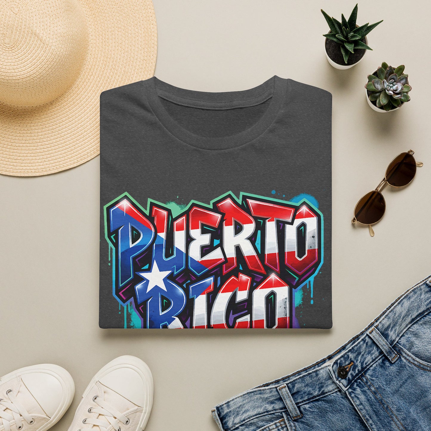 Puerto Rico Graffiti T-Shirt — Bold Puerto Rico Flag Street Art Tee