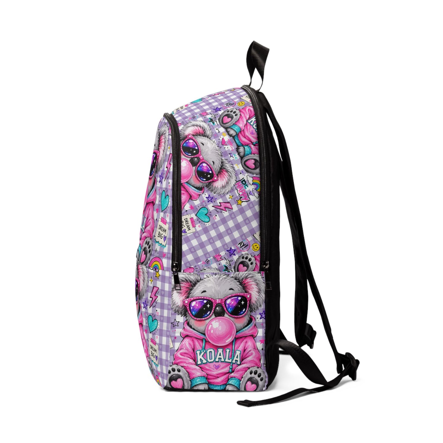 Cute Pink Koala Backpack — Kids School Bag with Sunglasses Bubblegum Design