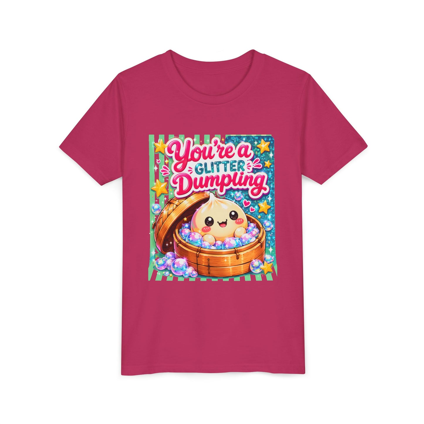 Youth Tee – “You’re a Glitter Dumping” Cute Dumpling Graphic