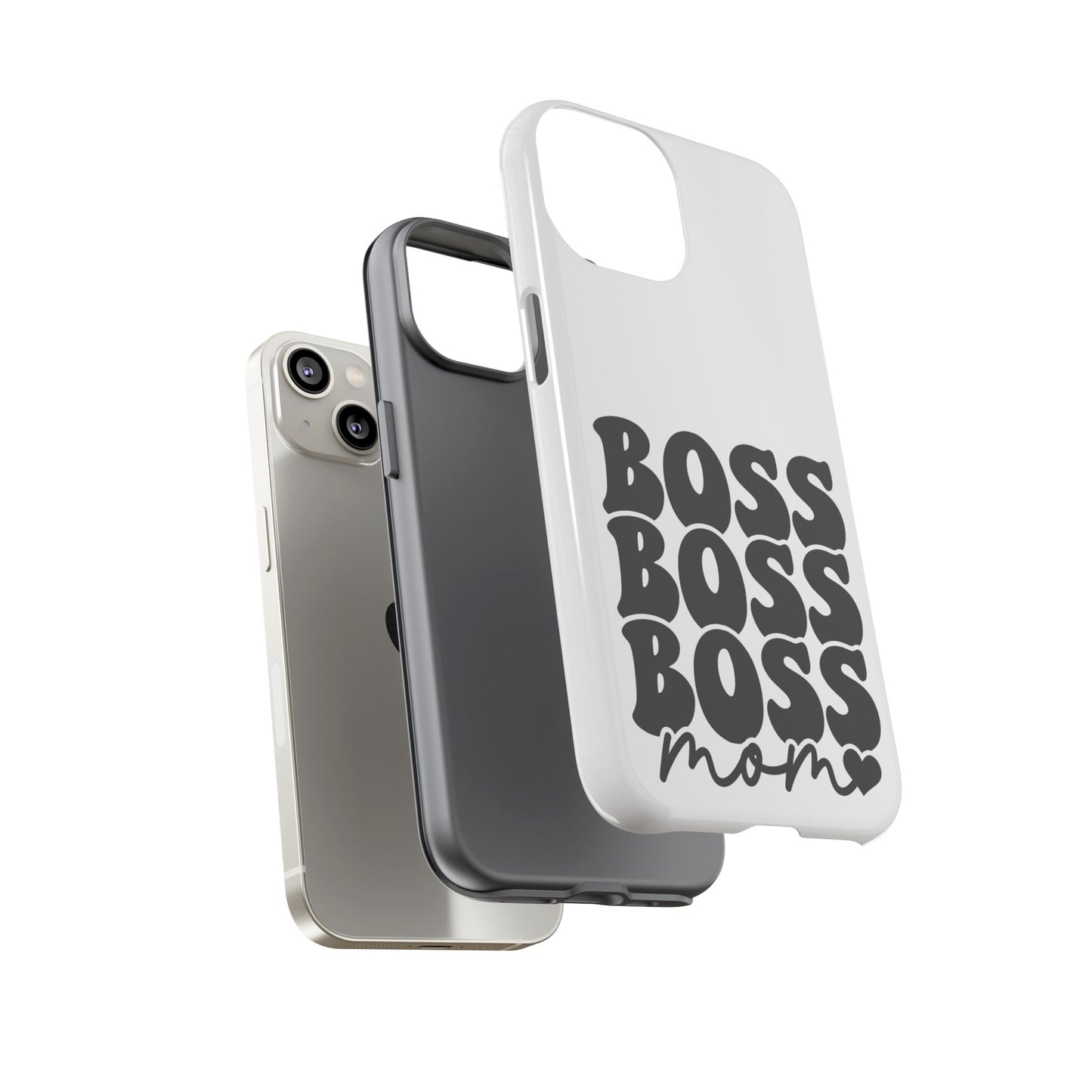 Boss Mom Phone Case — Bold Retro Script Protective Phone Cover
