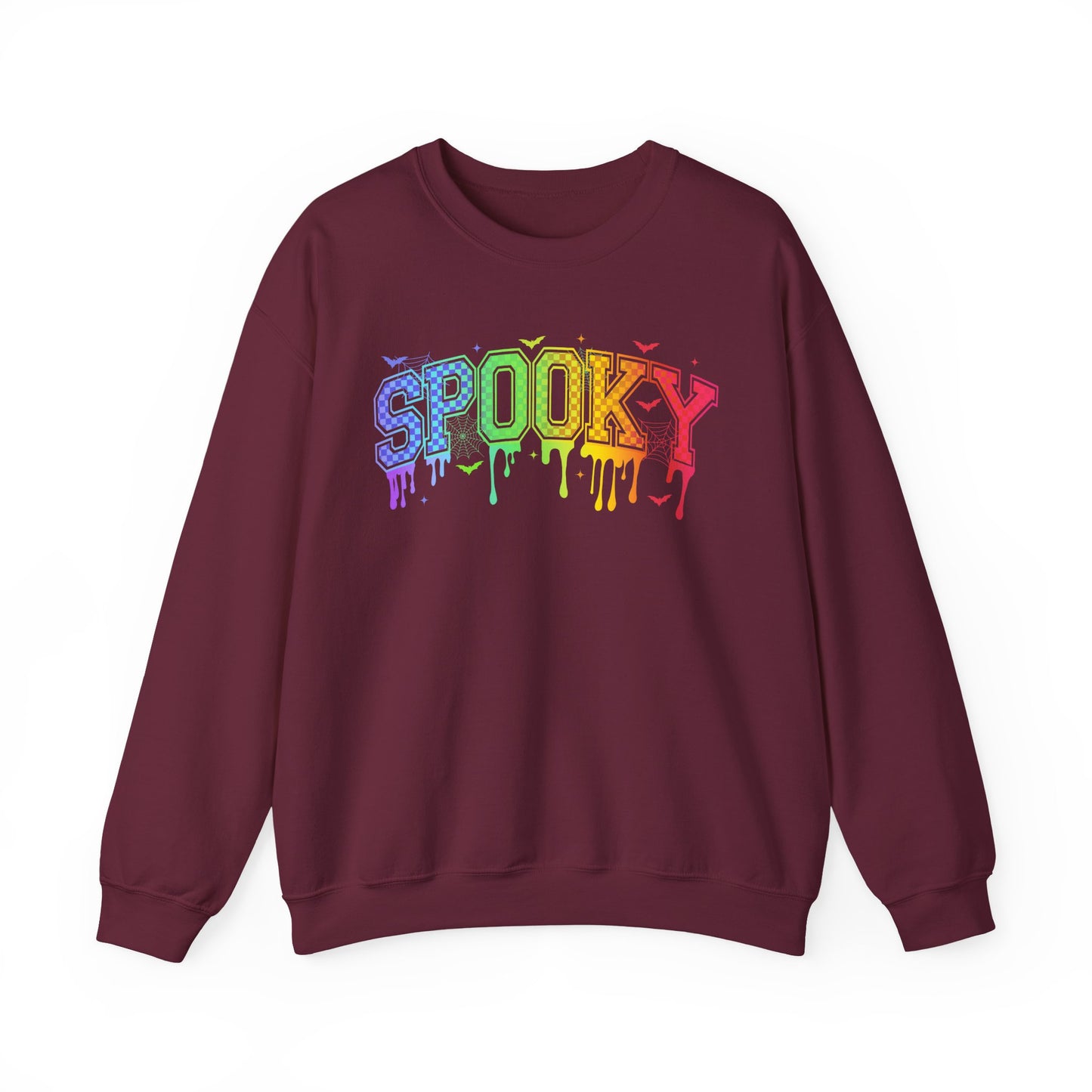 Rainbow Drip "Spooky" Halloween Graphic - halloween shirt - halloween sweater - halloween sweatshirt - halloween costume - ghost sweater