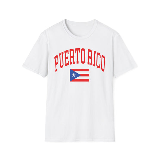 Puerto Rico Flag T-Shirt — Bold Red Arch College Tee